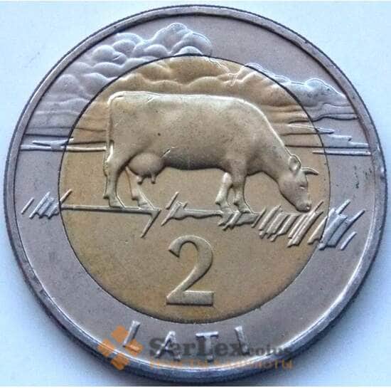 Латвия монета 2 лата 1999 КМ38 AU арт. С01912