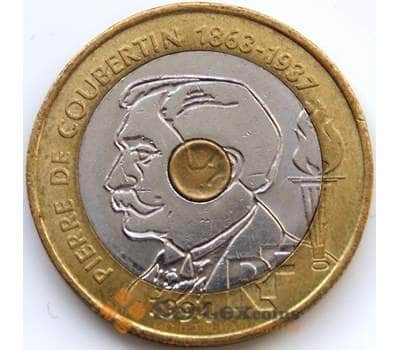 Монета Франция 20 Франков 1994 КМ1036 XF Пьер Де Кубертен арт. С01934