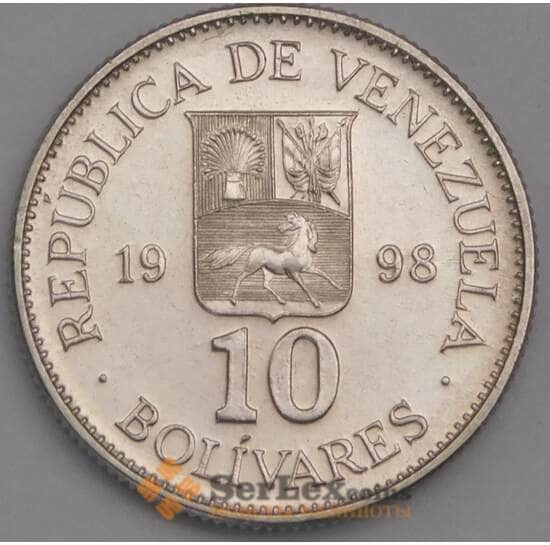 Венесуэла монета 10 боливаров 1998 Y75 UNC арт. С02006 Венесуэла монета 10 боливаров 1998 Y75 UNC арт. С02006