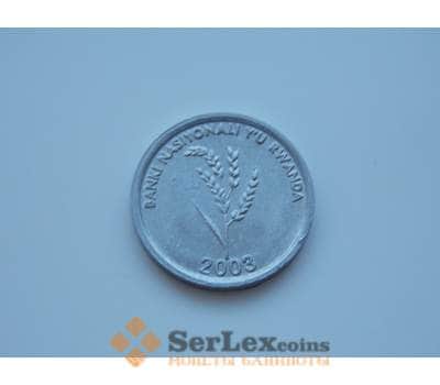 Монета Руанда 1 франк 2003 UNC КМ22 арт. С02036