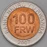Руанда монета 100 франков 2007 КМ32 UNC  арт. С02031