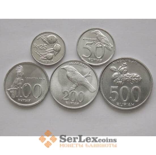 Идонезия Набор 25 - 500 рупий 1996-2003 UNC (5 шт) арт. С02052