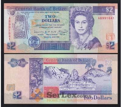 Белиз 2 доллара 1991 Р52b UNC арт. 53037