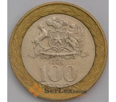 Монета Чили 100 песо 2011 КМ236 XF арт. 39576