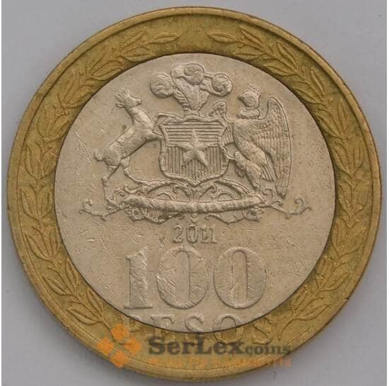 Чили 100 песо 2011 КМ236 XF арт. 39576