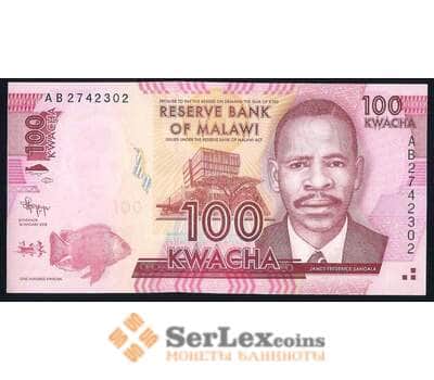 Банкнота Малави 100 квача 2012 Р59а UNC арт. 39631