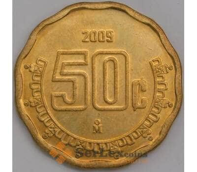 Мексика монета 50 сентаво 2009 КМ549 UNC арт. 41943