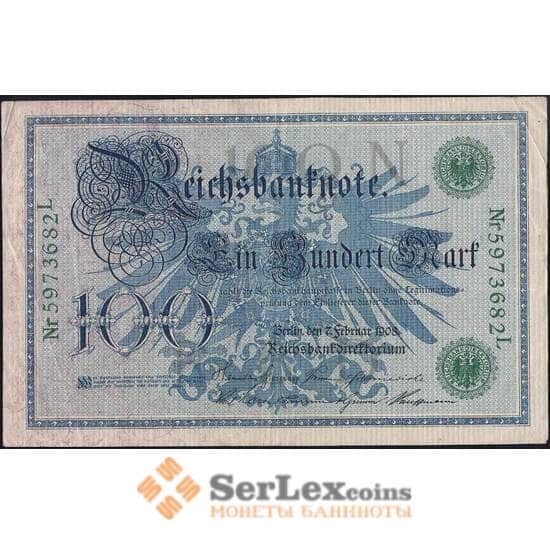 Германия 100 марок 1908 Р34 XF+ арт. 31472