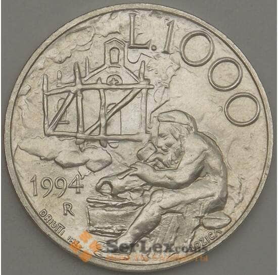 Сан-Марино 1000 лир 1994 КМ315 UNC (n17.19) арт. 21386 Сан-Марино 1000 лир 1994 КМ315 UNC (n17.19) арт. 21386