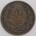 Монета Венгрия 2 филлера 1901 КМ481 VF арт. 37975