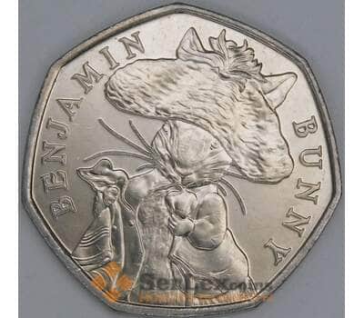 Великобритания 50 пенсов 2017 UC140 AU Бенджамин Банни   арт. 56323