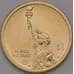 Монета США 1 доллар 2022 D UNC Инновация №15 Сноуборд Вермонт арт. 31590