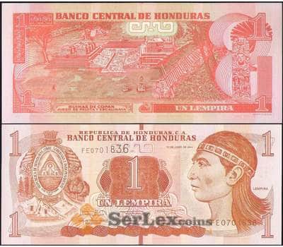 Банкнота Гондурас 1 лемпира 2014 Р96 UNC арт. 22040