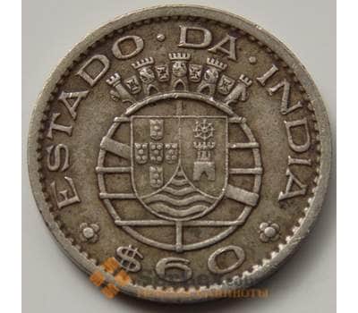 Монета Португальская Индия 60 сентаво 1959 КМ32 VF арт. 7192