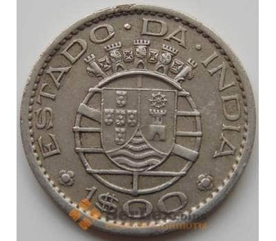 Монета Португальская Индия 1 эскудо 1959 КМ33 VF арт. 7218