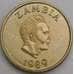 Замбия монета 1 квача 1989 КМ26 UNC арт. 46330