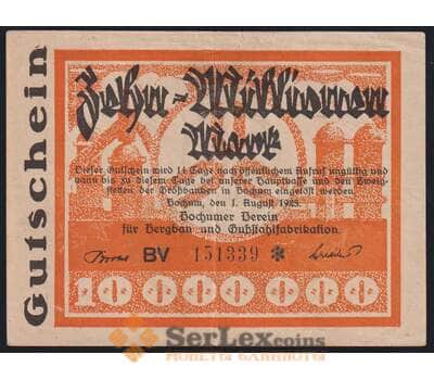 Германия Бохум купон 10000000 марок 1923 VF арт. 47141