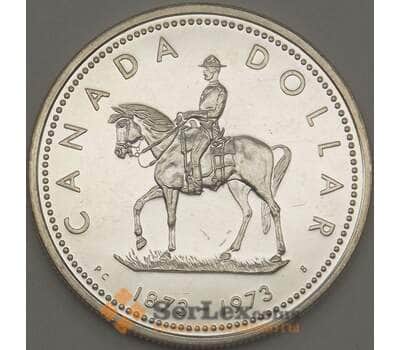 Монета Канада 1 доллар 1973 КМ83 AU Серебро (n17.19) арт. 21663