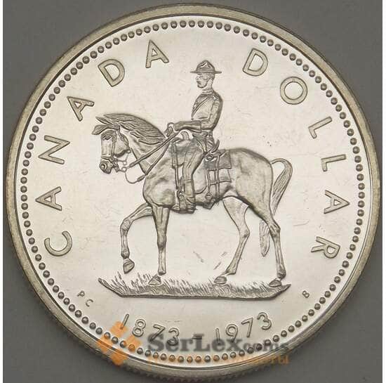 Канада 1 доллар 1973 КМ83 AU Серебро (n17.19) арт. 21663