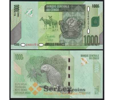 Конго банкнота 1000 франков 2022 Р101 UNC арт. 47198