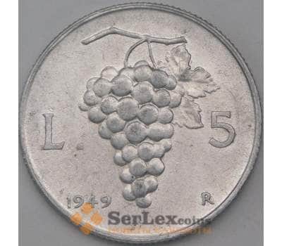 Монета Италия 5 лир 1949 КМ89 XF арт. 26149