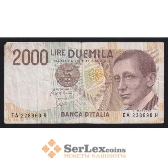 Италия 2000 лир 1990 Р115 F  арт. 55086