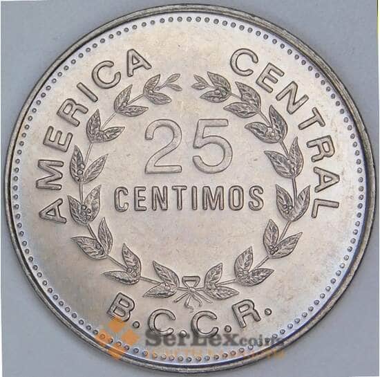 Коста-Рика 25 сентимо 1980 КМ188.1а UNC арт. 57232