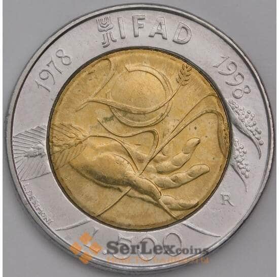 Италия монета 500 лир 1998 КМ193 UNC IFAD арт. 38877