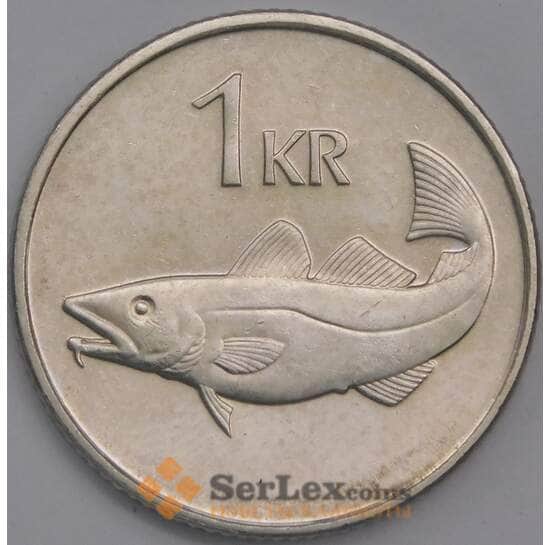 Исландия монета 1 крона 2005 КМ27а UNC арт. 42015