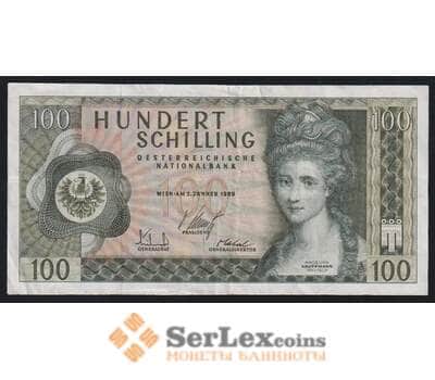 Австрия 100 шиллингов 1969 Р145 VF+ первый выпуск арт. 51926