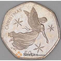 Мэн остров 50 пенсов 2012 КМ1490.1 UNC Рождество арт. 52106