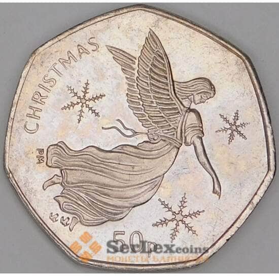 Мэн остров 50 пенсов 2012 КМ1490.1 UNC Рождество арт. 52106