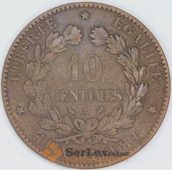 Франция 10 сантимов 1897 A КМ815 F арт. 56995