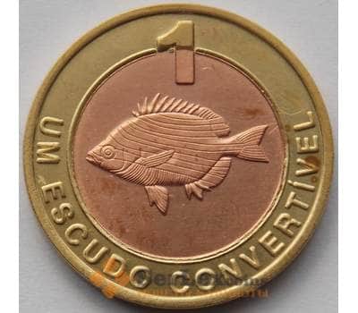 Монета Кабинда 1 эскудо 2003 aUNC Рыба Биметалл (J05.19) арт. 16701