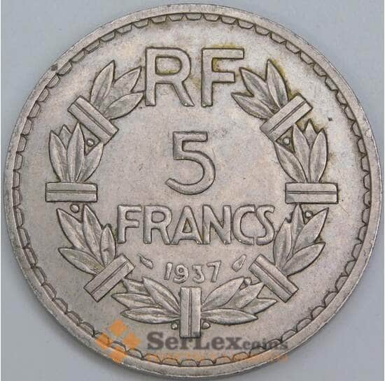 Франция 5 франков 1937 КМ888 XF арт. 57365