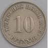 Германия монета 10 пфеннигов 1906 F КМ12 XF арт. 43459