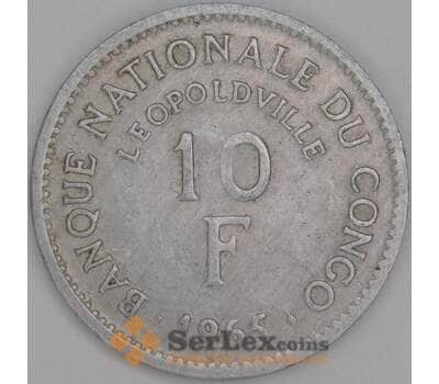 Конго 10 франков 1965 КМ1 VF арт. 54804