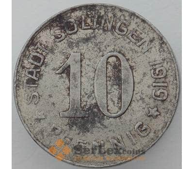 Германия Нотгельд 10 пфеннигов 1919 Сталь Золинген (J05.19) арт. 15984