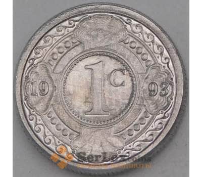 Монета Нидерландские Антиллы 1 цент 1993 КМ32 AU арт. 27055