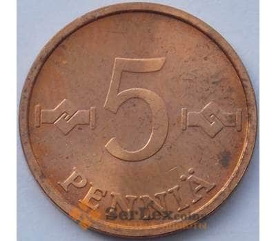 Монета Финляндия 5 пенни 1977 КМ45 aUNC (J05.19) арт. 15625