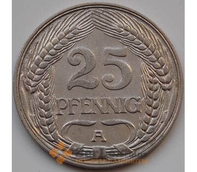 Монета Германия 25 пфеннигов 1910 А КМ18 AU арт. 8299