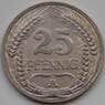 Германия 25 пфеннигов 1910 А КМ18 AU арт. 8299