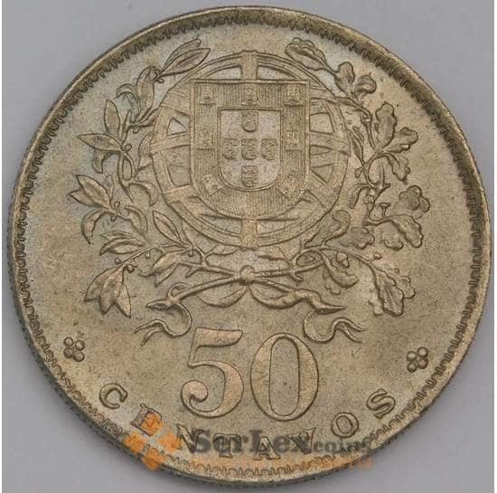 Португалия монета 50 сентаво 1966 КМ577 UNC арт. 44582