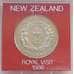 Монета Новая Зеландия 1 доллар 1986 КМ56 BU Королевский визит бокс арт. 14316
