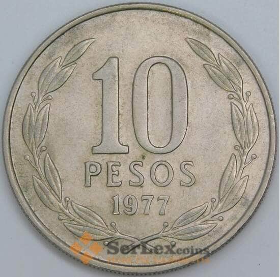 Чили 10 песо 1977 КМ210 XF-AU арт. 57745