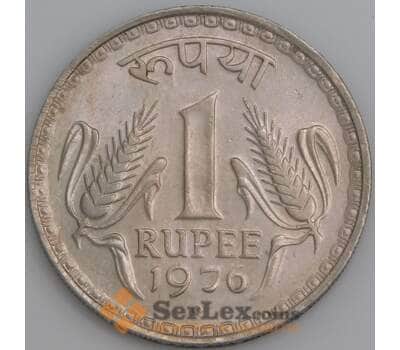 Индия монета 1 рупия 1976 КМ78.1 aUNC арт. 47411