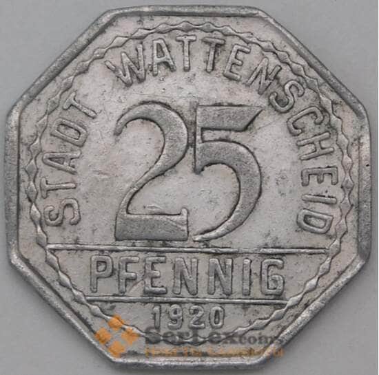 Германия Нотгельд 25 пфеннигов 1920 Ваттеншайд арт. 23212