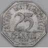 Германия Нотгельд 25 пфеннигов 1920 Ваттеншайд арт. 23212