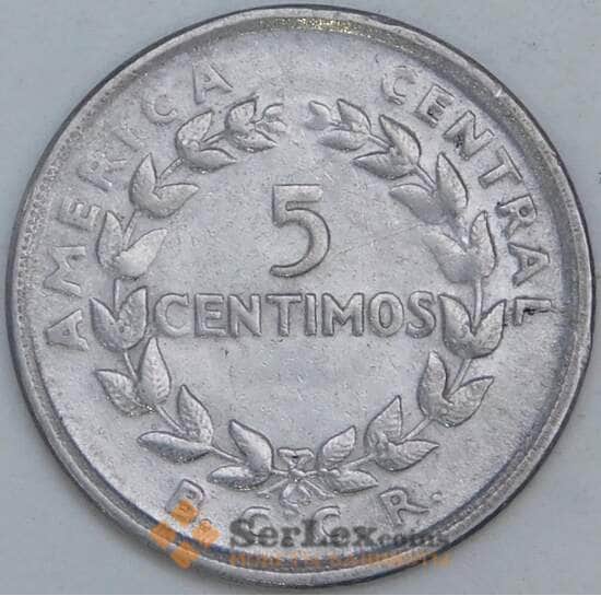 Коста-Рика 5 сентимо 1967 КМ184.1а XF арт. 57204