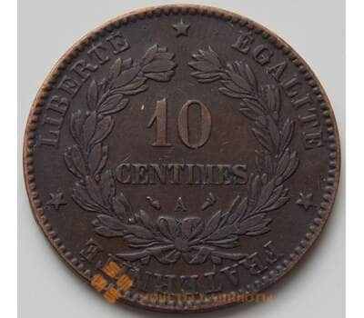 Монета Франция 10 сентим 1897 КМ815.1 VF+ арт. 7183